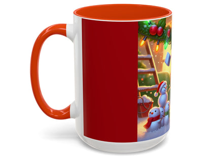Naughty or Nice Kitten Christmas Colorful Mugs (11oz, 15oz)
