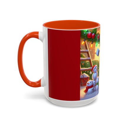 Naughty or Nice Kitten Christmas Colorful Mugs (11oz, 15oz)