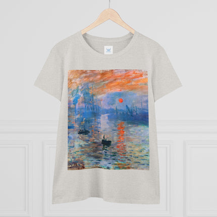 Sunrise by Claude Monet Women's Midweight Cotton Tee