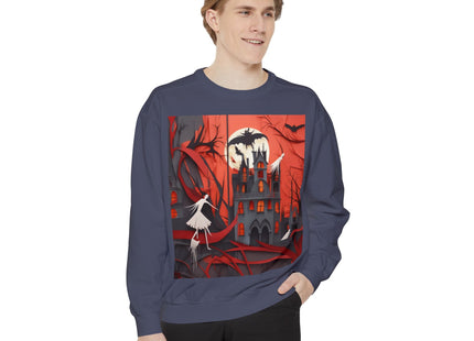 Halloween Night Scene Unisex Garment-Dyed Sweatshirt