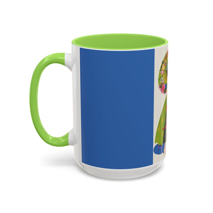 Lady with the Golden Fish Colorful Mugs – Whimsical Fashion & Playful Fantasy