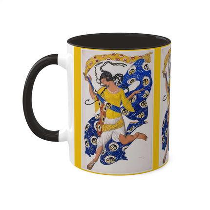 The Butterfly (Costume Design for Anna Pavlova) by Leon Bakst Colorful Mugs, 11oz