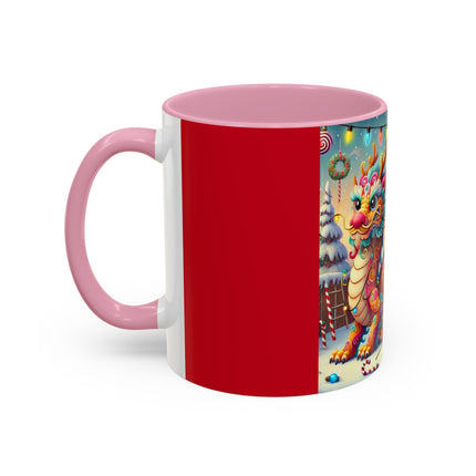 Playful Dragon's Christmas Colorful Mugs (11oz, 15oz)