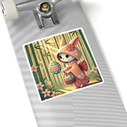 Geisha Kitten’s Easter Kiss-Cut Stickers (4 Sizes)