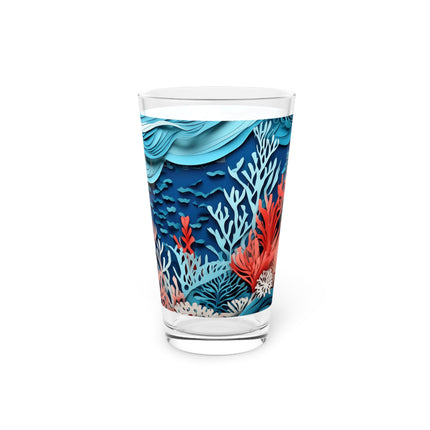 Enchanting Underwater Scene Glass, 16oz
