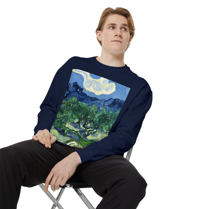 Olive Trees by Vincent Van Gogh Garment-Dyed Sweatshirt