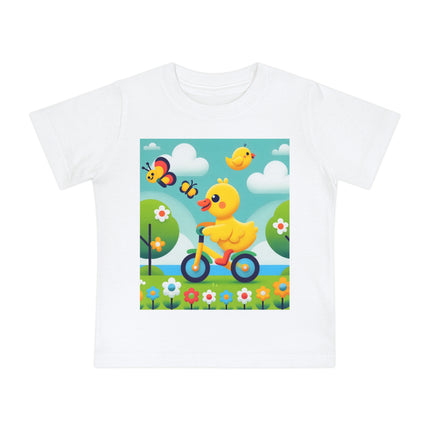 Duckling Riding a Bike Baby T-Shirt – A Joyful Little Ride