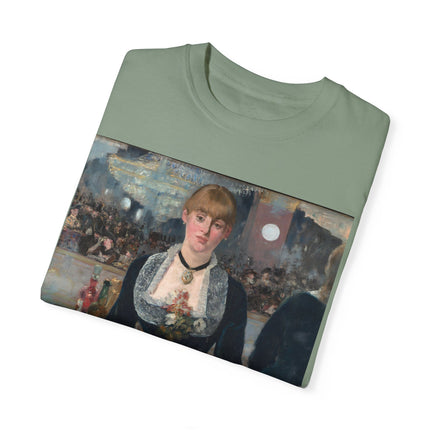 A Bar at the Folies-Bergère by Edouard Manet Unisex Garment-Dyed T-shirt