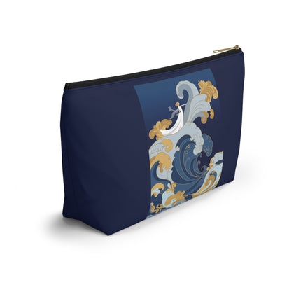 Wave Enchantress Cosmetic Bag – Oceanic Grace & Golden Tides
