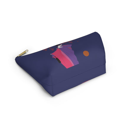 Crimson Shawl Geisha Cosmetic Bag – Elegant Mystery & Vibrant Grace