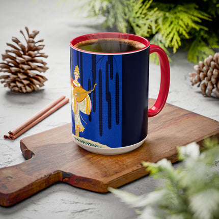 Celestial Melody Colorful Mug (11oz, 15oz) – Musical Grace, Starlit Beauty & Art Deco Elegance
