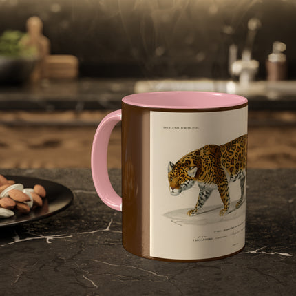 Jaguar by Charles Dessalines D' Orbigny Colorful Mugs, 11oz