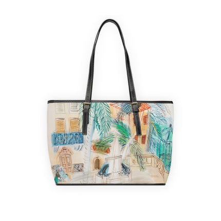 Couple sur un banc, Place d’Hyères by Raoul Dufy PU Leather Shoulder Bag