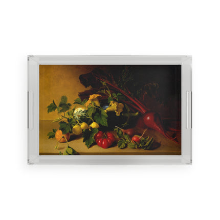 Still Life with Vegetables by James Peale Acrylic Serving Tray