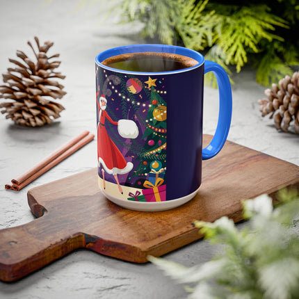 🎄❄️ The Christmas Snowball Dance Colorful Mug – Whimsical Holiday Fashion Fantasy