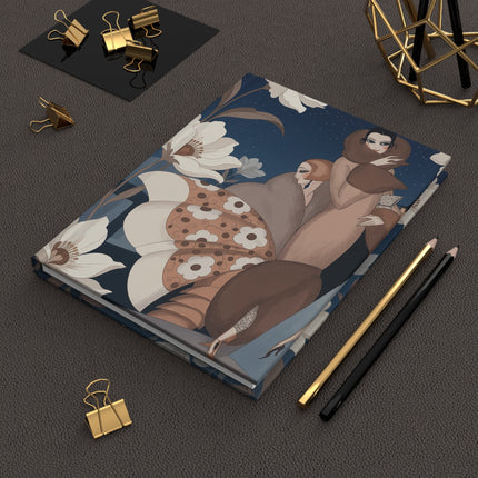 🌙🌸 The Ladies Of The Midnight Flower Garden Hardcover Journal – Art Deco Nocturnal Elegance