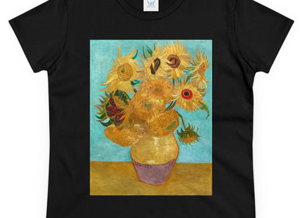 Vase with Twelve Sunflowers by Vincent van Gogh Women's Midweight Cotton Tee