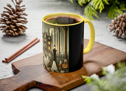 Ghostly Welcome – A Halloween Night Colorful Mugs (11oz, 15oz)