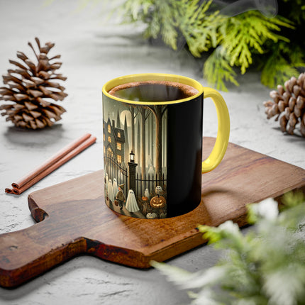 Ghostly Welcome – A Halloween Night Colorful Mugs (11oz, 15oz)