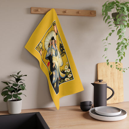 Golden Embrace Kitchen Towel