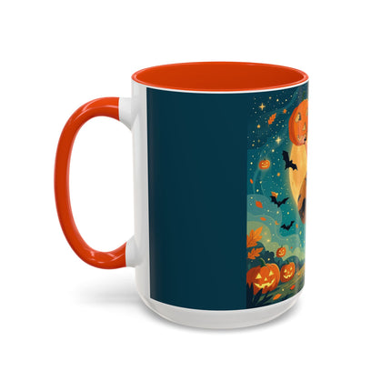 🦇🎃 The Witch Of Batwing Pumpkin Hollow Colorful Mug – Moonlit Halloween Charm