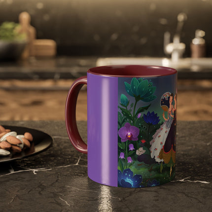 The Ladies Of The Moonlit Garden Colorful Mugs – Art Deco Floral Elegance