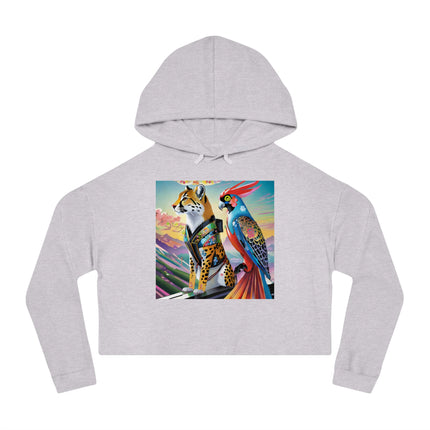 Cybernetic Duets Cropped Hooded Sweatshirt