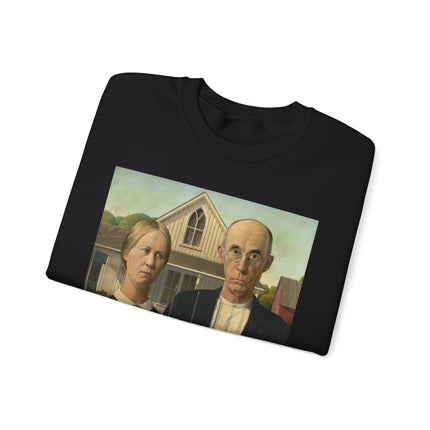 American Gothic by Grant Wood Heavy Blend™ Crewneck Sweatshirt