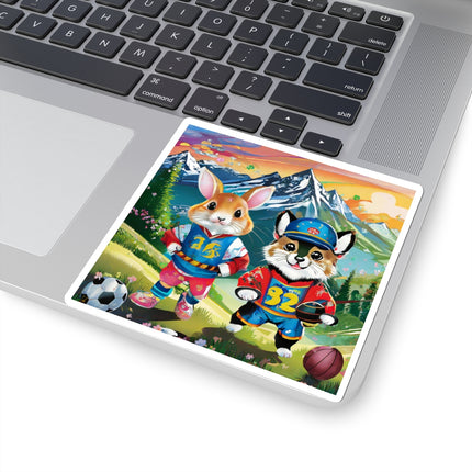 Animal Athletes Kiss-Cut Stickers (4 Sizes)