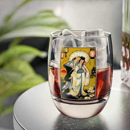Golden Embrace Whiskey Glass