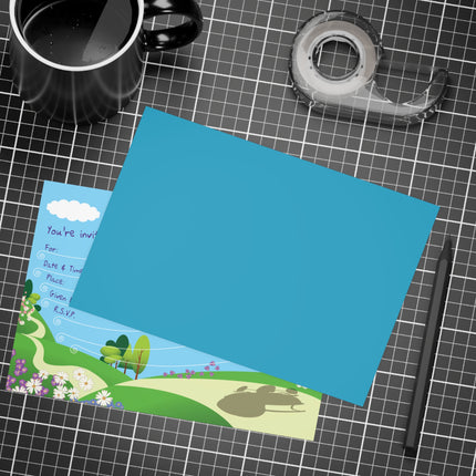 Joyful Journeys Await Baby Shower Invitation! Bundles of 10, 30, 50 Pieces Available (envelopes included)