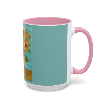 Vase with Twelve Sunflowers by Vincent van Gogh Colorful Mugs (11oz, 15oz)