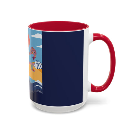 Beachside Promenade Colorful Mugs – Chic Summer Stroll & Coastal Glamour