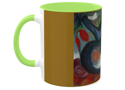 Two Cats, Blue and Yellow by Franz Marc Colorful Mugs, 11oz