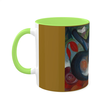 Two Cats, Blue and Yellow by Franz Marc Colorful Mugs, 11oz
