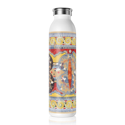 Reproduction of the Shield Frieze by Emile Gilliéron Slim Water Bottle