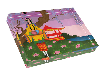 Elegance and Blooms Acrylic Art Block