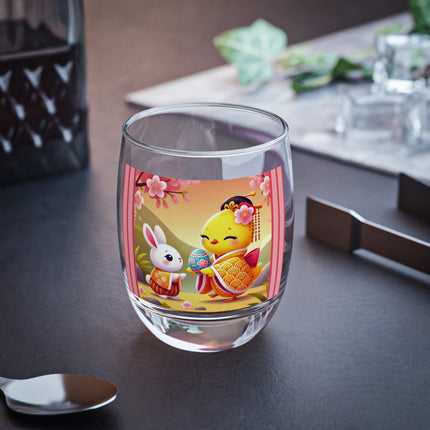 Whimsical Springtime Exchange Whiskey Glass