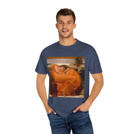 Flaming June by Frederic Leighton Unisex Garment-Dyed T-shirt