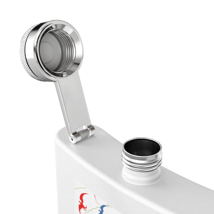 Flight of the Songbirds Stainless Steel Flask – Theatrical Whimsy & Colorful Harmony