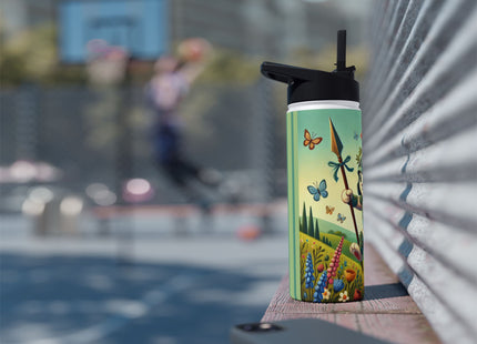 Rabbit Gladiator Stainless Steel Water Bottle, Standard Lid