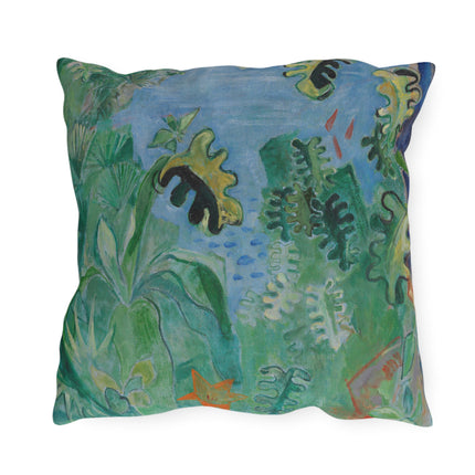 Symphonie in Grün by Oskar Moll Outdoor Pillows