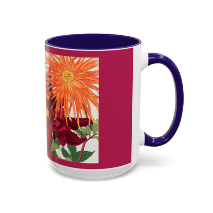Dahlia Flower by Tanigami Kônan Colorful Mugs (11oz, 15oz)