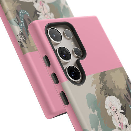 Rococo Garden Reader Phone Case – Whimsical Elegance & Timeless Charm