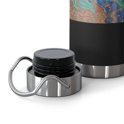 Irises by Vincent Van Gogh Copper Vacuum Insulated Bottle, 22oz