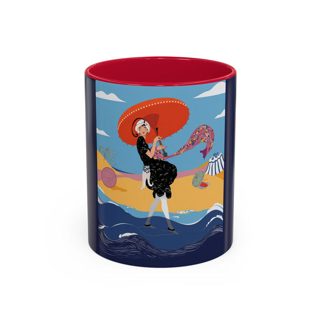 Beachside Promenade Colorful Mugs – Chic Summer Stroll & Coastal Glamour