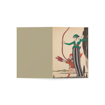 L'Arc Rouge by George Barbier Greeting Cards (1, 10, 30, and 50pcs)