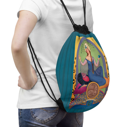 December & Tanzanite Zodiac Drawstring Bag