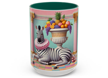 Still Life with Zebra, Fruit, and Pink Columns Colorful Mugs (11oz, 15oz)