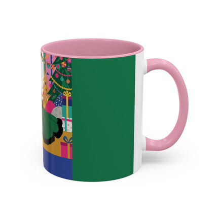 🎄🎁 The Emerald Christmas Belle Colorful Mug – Colorful Holiday Fashion Fantasy